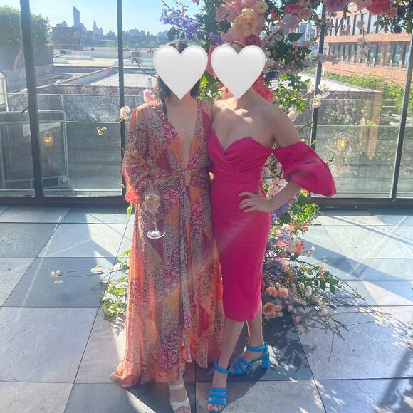 RIXO Meera Dress in Patchwork Blush Small - Picture 6 of 6